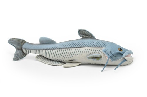 Blue catfish toy fish - blue, soft